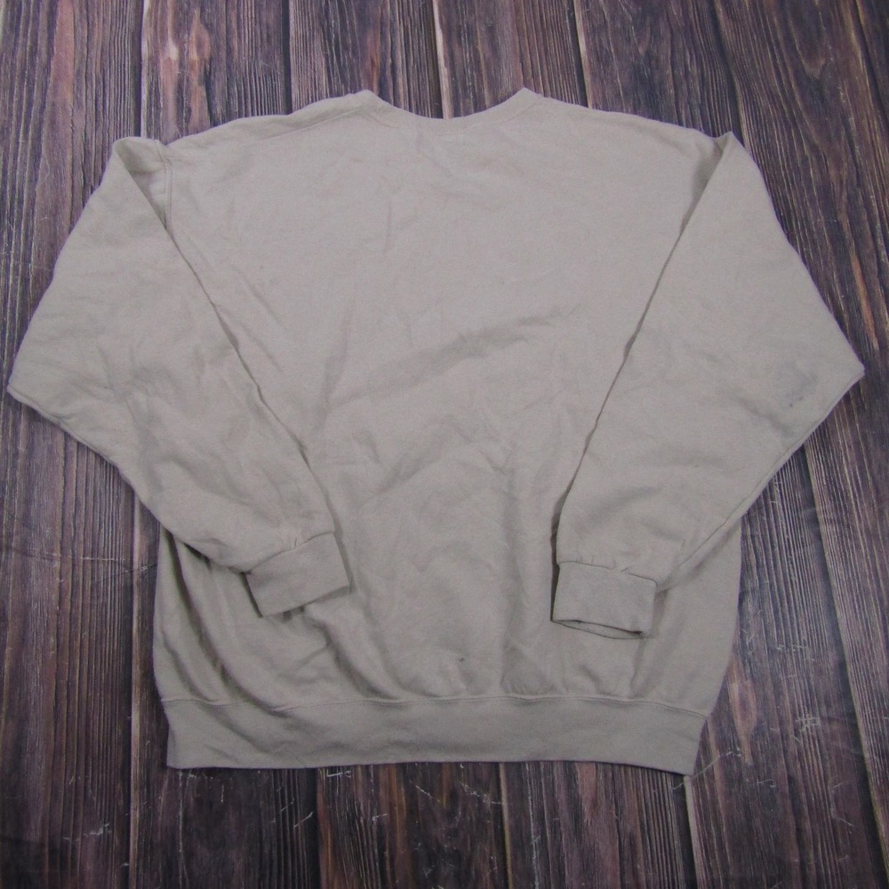 Ford Sweatshirt Mens L Beige Pullover Fleece Bronco Truck Graphic Tagless - Picture 3 of 6